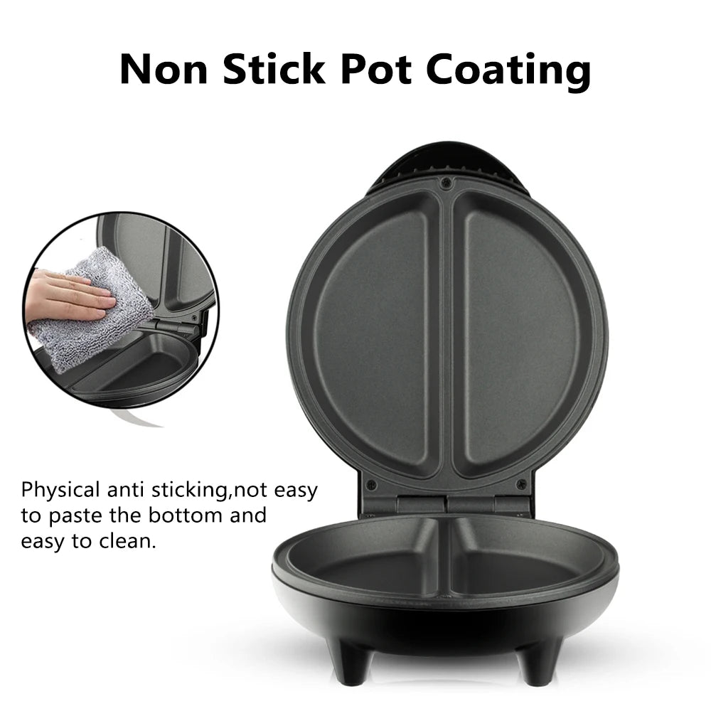 Electric Frying Pan 6.7Inch Pizzas Maker Home Omelette BBQ Pancake Baking Machine Nonstick Pan for Pizzas Quesadillas Bread Cake