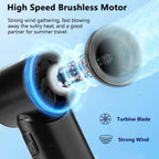 Portable Handheld Turbo Fan Mini Portable Hand Fan 3000mAh Rechargeabl
