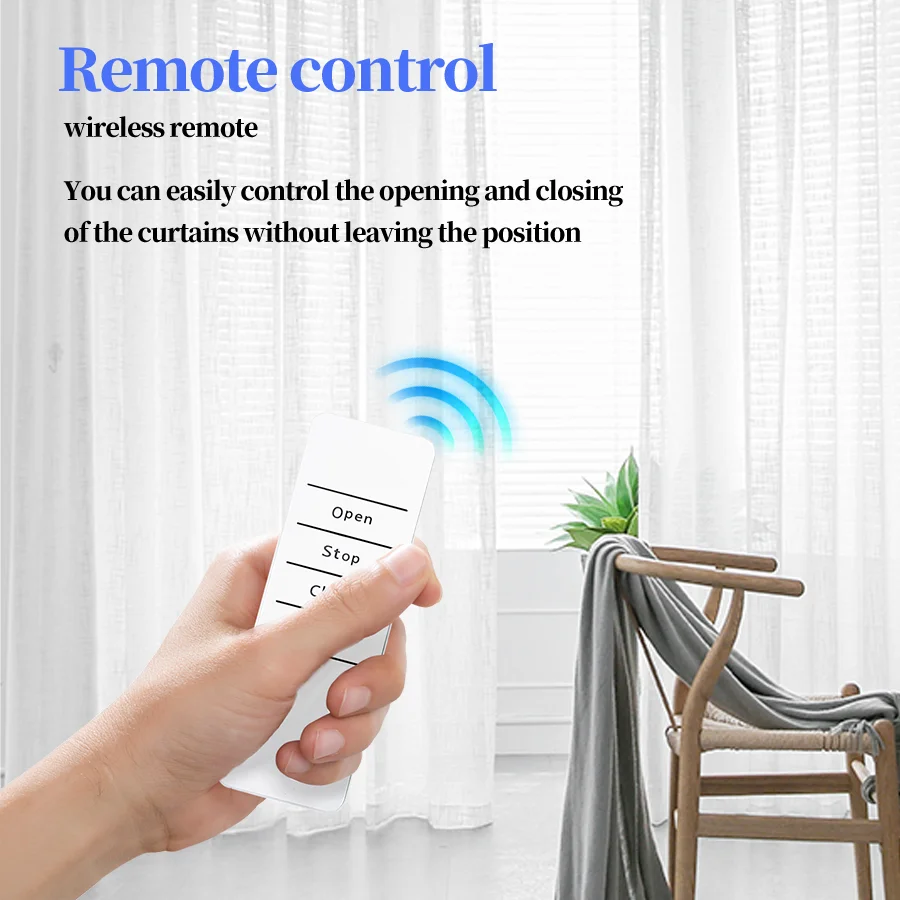 Smart Curtains Robot T/U-Rail Tracks Automatic Curtain Opener Remote Control Curtain Motor