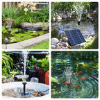 2.5W Solar Fountain Pump Bird Bath Garden Pool Pond Waterfall Fountain Solar Panel Powered Water Pump with 9 Nozzles