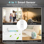 10G Human Motion Sensor Tuya Zigbee MmWave Radar Detector with Luminance Temperature Humidity Sensor Upgarded PIR Sensor