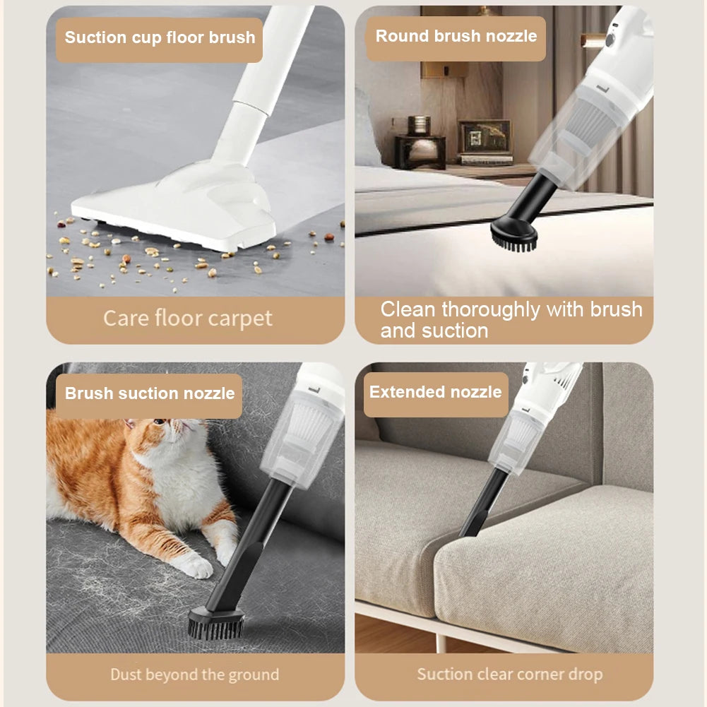 5000Pa Large Suction Vacuum Cleaner USB Rechargeable Cordless Handheld Vacuum Powerful Car Vacuum for Car Home