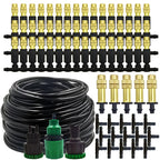 5M-30M Outdoor Misting Cooling System Garden Irrigation Watering 1/4'' Brass Atomizer Nozzles 4/7mm Hose for Patio Greenhouse