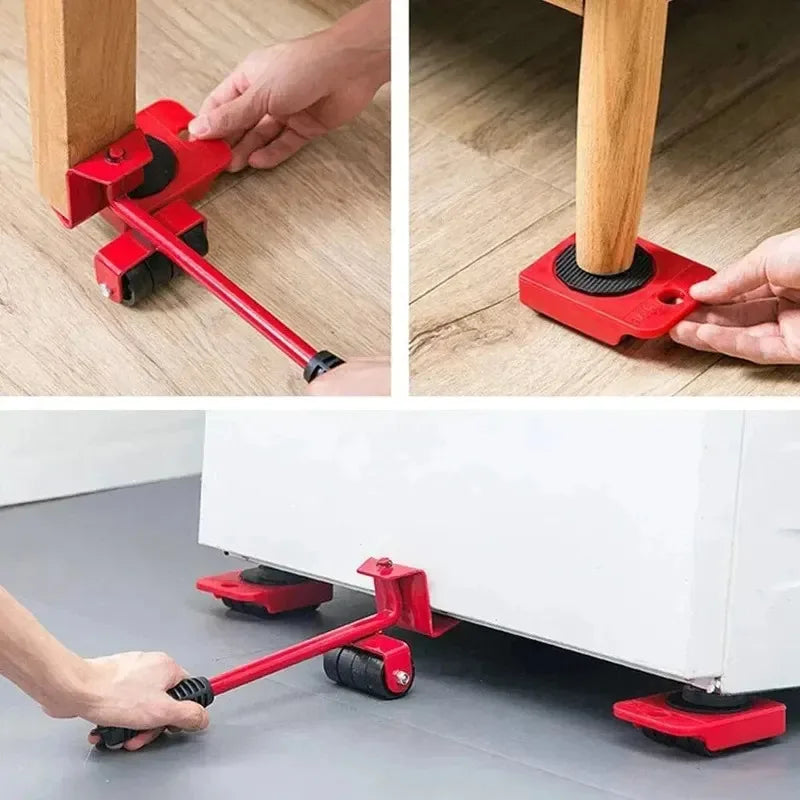 1 set Furniture Moving Kit - Easy-Move Sliders with Wheels for Effortless Rearranging