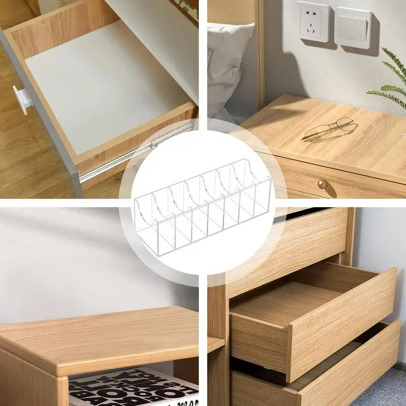 Belt Organizer Acrylic Belt Storage Holder Compartments Display Case Clear Belt Tie Case For Closet Organization Of Scarves
