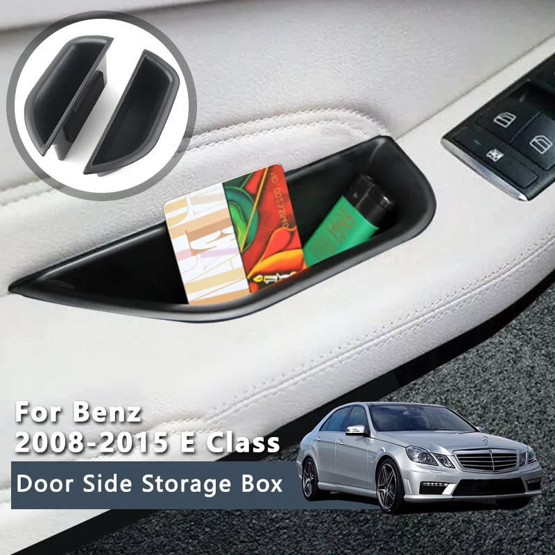 For Benz E-Class W212 Sedan Storage Box E200 E300 E350 E400 2010 2011 2012 2013 2014 2015 2016 Door Handle Container Accessories