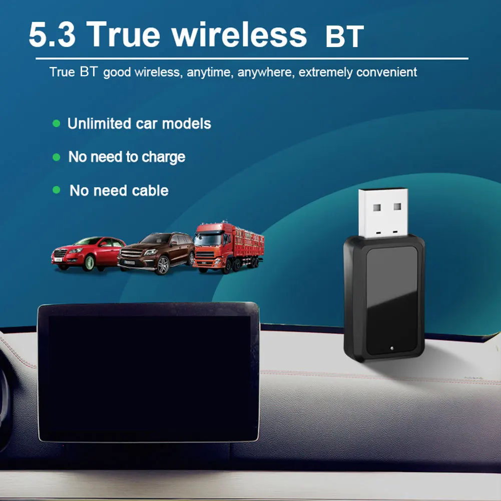 FM02 Mini USB Power Car Kit Handsfree Call USB Wireless Receiver Transmitter Dongle Bluetooth-Compatible Auto Accessories