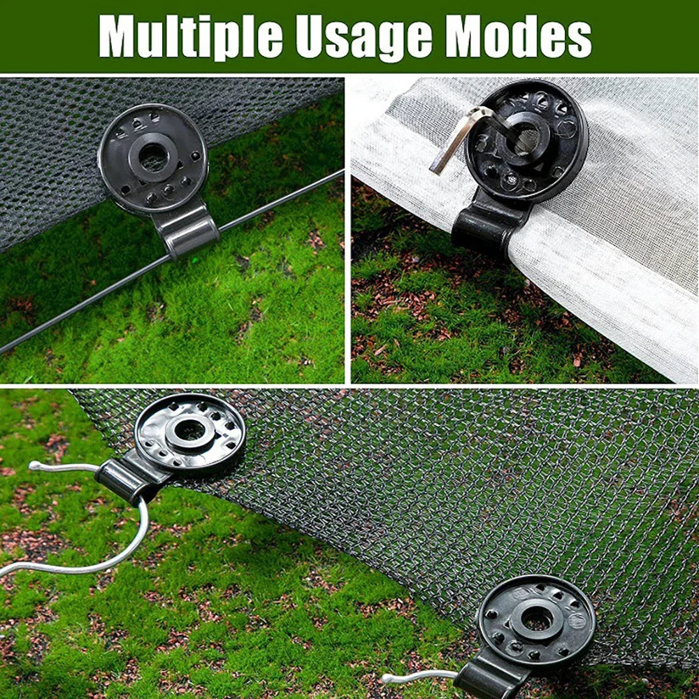 30-300pcs Shade Cloth Clips Heavy Duty Lock Grip Greenhouse Film Clip Hang Expand Instant Grommet Sunshade Net Fix Clips Tool