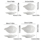 Kitchen Organizer Ceramic Sashimi Plate Creative Oyster Shell Shape Storage Dish Reusable Multi-Function Dessert Tray Festival