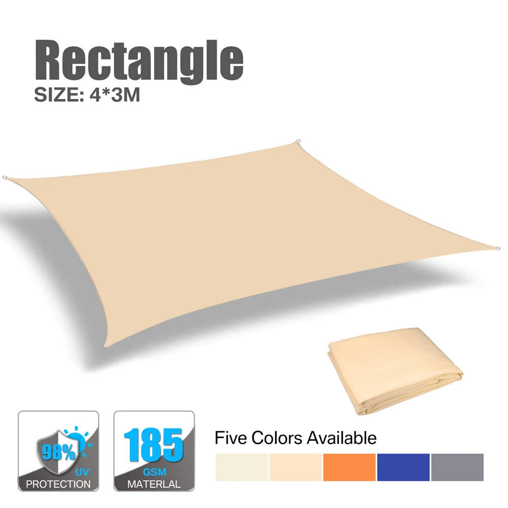Waterproof Sun Shelter Sunshade Protection Shade Sail Awning Camping Shade Cloth Large For Outdoor Canopy Garden Patio 40%OFF