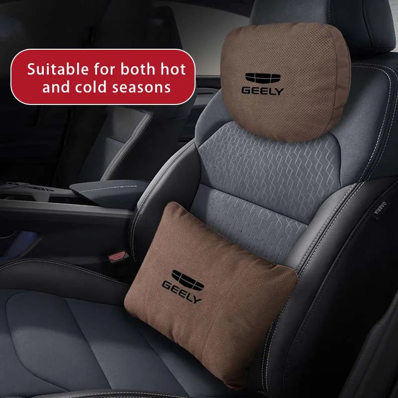 Car Neck Pillow Seat Headrest Lumbar Spine Protectio For Geely CK 1 2 3  GX3 Pro Atlas Coolray Mk Cross Emgrand Accessories 2024