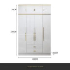White Gold Wardrobe Designer Clothes Waterproof Children Wardrobe Organizers Nordic Vestidor De Armario Abiertos Hotel Furniture