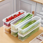 Transparent cover storage box, kitchen storage accessory, for organizing and storing in the kitchen or refrigerator