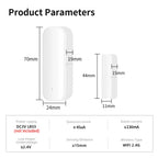 TNCE Tuya WiFi/Zigbee3.0 Smart Door Window Sensor Smart Home Security Alarm System Smart Life Tuya App Remote Control
