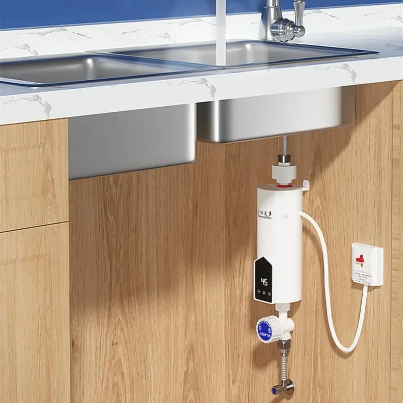 Instant Water Heater 220V 3000W-5500W Portable Electric Heaters for Bathroom Hot Water Shower and Home Kitchen Heating