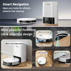 Arnagar S10 Robot Vacuum Cleaner Auto Empty Dust Collection Sweep Mop 4000Pa 2550mAh Low Noise APP Control for home cleanning