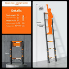 Thickened carbon steel telescopic ladder Multifunctional herringbone ladder Bamboo ladder Lifting  folding engineering staircase