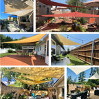 5x4M/4x6M Waterproof Large Sun Shelter Sunshade Protection Outdoor Canopy Garden Patio Pool Shade Sail Awning Camping Shade Net