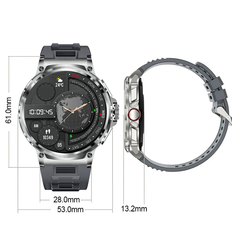 2025 GPS Track Smart Watch Men 1.85-Inch HD AMOLED Screen 360*360 Mah Battery Sport Bluetooth Call sports Smartwatch New Gift