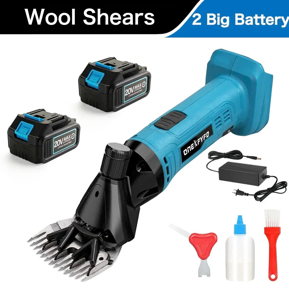 Wireless 6 speed 13 teeth Electric Wool Shears Pet Clipper Machine Goat Horse Hair Scissor Sheep Shearing for Makita 18V Battery