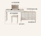 Solid wood dresser chest integrated bedroom cream wind high-end end bed