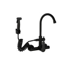 Kitchen Faucet With Spray Gun Wall Mounted Hot Cold Water Mixer Tap Rotatable Faucets Dual Water Mode No Dead corner Cleaning
