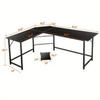 66" L-Shaped Gaming Desk Corner Computer Desk PC Laptop Study Table Workstation