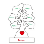 Wooden Family Tree Puzzle,Personalized Customized Free Engraving Custom Name Christmas Tree,Desktop Ornament Decorations Gifts