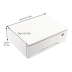 1/2/3 Tier Desktop Storage Box, Wooden Drawer Organizer with Lockable Drawers, No Assembly Required