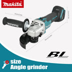 Makita DGA404 125/100mm Brushless Lithium Electric Angle Grinder Rechargeable Cutting Machine High Power Polishing Machine