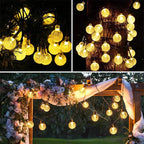 5/7/12m Solar String Light Outdoor LED Crystal Globe Light Solar Fairy Light Garden Light for Christmas Wedding Party Decoration