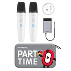 Tesla Caraoke Mic with Portable Storage Bag, Wireless Mic with 8 Joy Effects, Rechargeable Mic with Type-C & Aux in Receiver