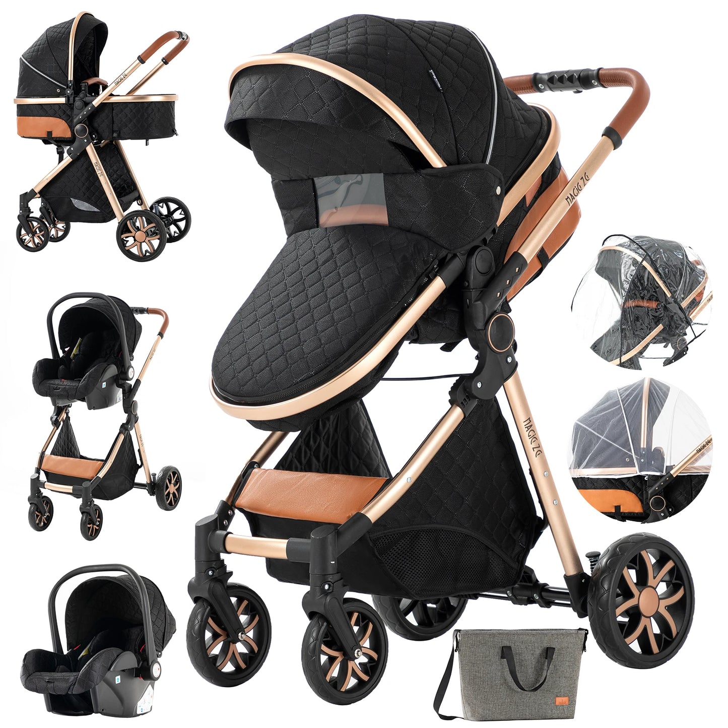 3 In 1 Baby Stroller Baby Cart Baby Accessories Baby Walker Infant Mother-Kids Children Portable Newborn Light Multifunctional