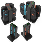 Charging Grip for Switch 2 Joy-Con Accessory Portable Charger Dock with USB-C Cable Charger Indicator Handle Bracket Stand ﻿