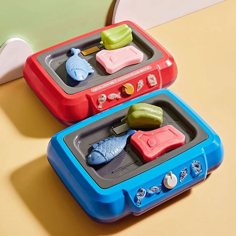 Childrens Pretend Play Kitchen Set with Toys Girls Cooking Set Realistic Kitchenware for Parent-Child Interaction Birthday Gifts