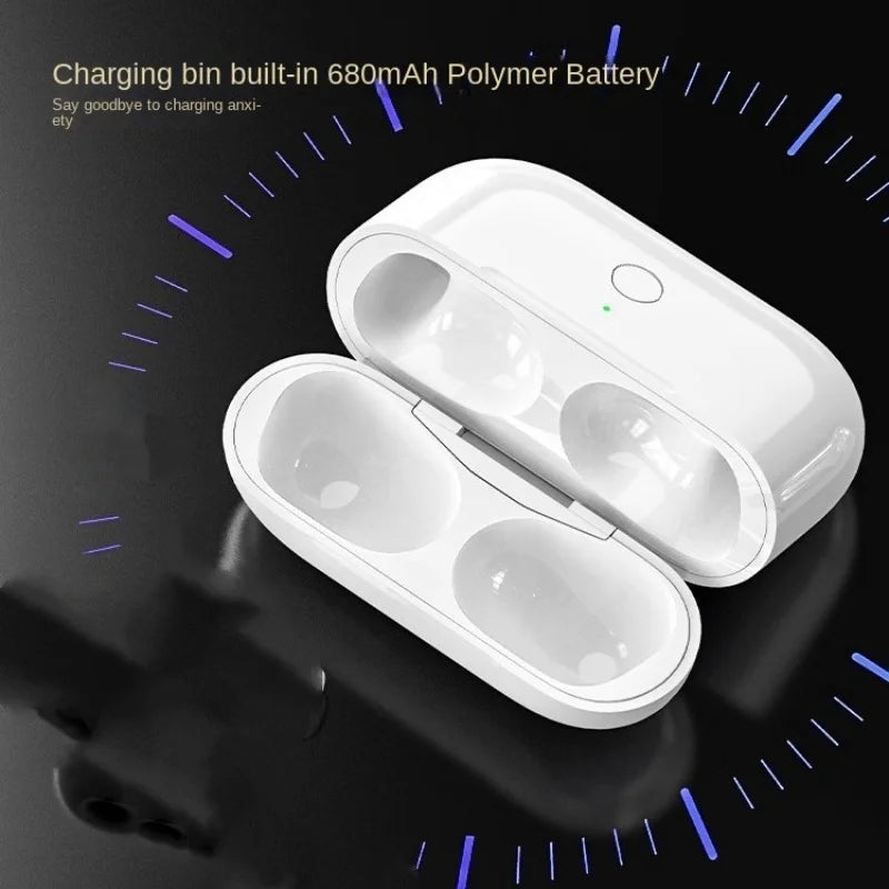 Wireless Charging Case Bluetooth Pairing Sync Button For AirPods Pro 1st & 2nd - 680mAh Air 3st 4 Gen Fast Charger Box No Earbud