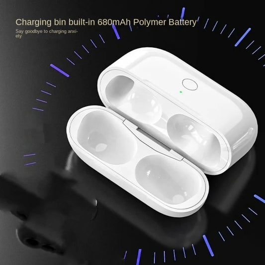 Wireless Charging Case Bluetooth Pairing Sync Button For AirPods Pro 1st & 2nd - 680mAh Air 3st 4 Gen Fast Charger Box No Earbud