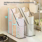 Kitchen Storage Box for Plastic Wrap and Gloves; Cabinet Door Organizer Garbage Bag Container
