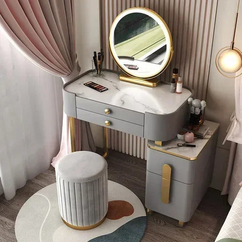 Vanity Makeup Desk Dressing Vanity Makeup Desk Organizers Mirror Storage Dressers Bedroom Multifunctional Schminktisch Furniture