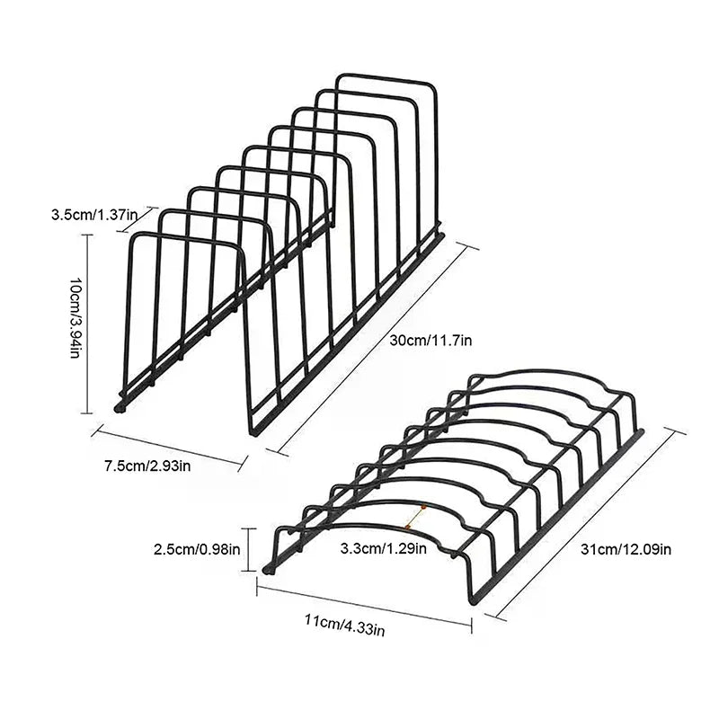 Stainless Steel Dish Draining Rack Kitchen Pot Lid Plates Storage Racks Multipurpose Shelf Bowl Drying Holder Kitchen Organizer