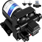 SucceBuy 3 4GPM Fresh Water Pump 12VSelf Priming Sprayer Pump RV Water Pump W/ Pressure Switch Camper Marine Boat Diaphragm Pump