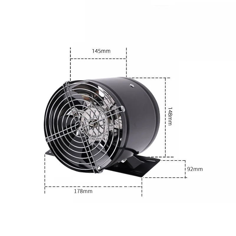 6/10Inch Powerful Kitchen Pipe Exhaust Fan Multi function Extractor Ex