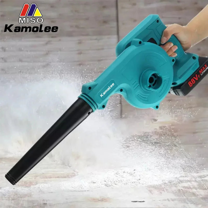 Kamolee Household Electric Leaf Blower 2 in 1 Vacuum Cleaner for Blowing Dust Computer Dust Cleaning Blower 18V-21V Power Tools