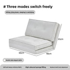 Leisure Corduroy Folding Lazy Sofa Living Room Single Sofa Small-sized Household Cream Style Reclining Foldable Sofa Bed New