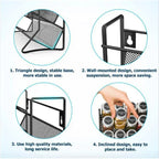 Carbon Steel 4 Tier Kitchen Storage Shelf Non-Slip Cupboard Spice Organizer Multifunctional Pantry Rack for Home