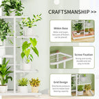 Plant Shelves Iron Potted Flower Plant Stand Rack Multiple Flower Pot Holder Shelf Indoor Outdoor Planter Display Organizer