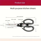 Stainless steel kitchen scissors with multi-functional chicken bone cutter are suitable for cooking, baking and meal preparation