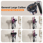 Eary Metal Hair Dryer Holder Wall Mounted Height Angle Adjustable Stand Versatile Free Hands Universal Convenience Furniture
