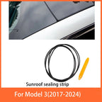 Door Seal Soundproof Kit For  Tesla Model 3 Y  2017-2025 Rubber Weather Draft Seal Strip Wind Noise Kit Front Trunk Cover Strip
