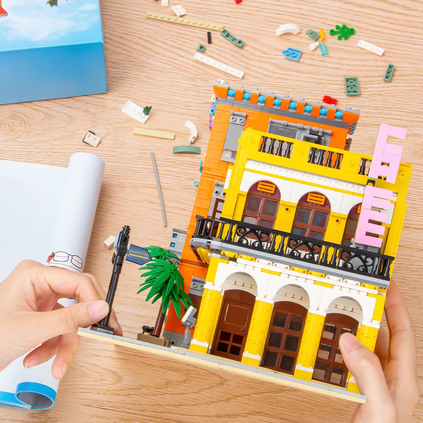 Coffee House Building Blocks Set - "Havana Cafe" Architecture Model Kit for Kids Gift | AlluCanFind